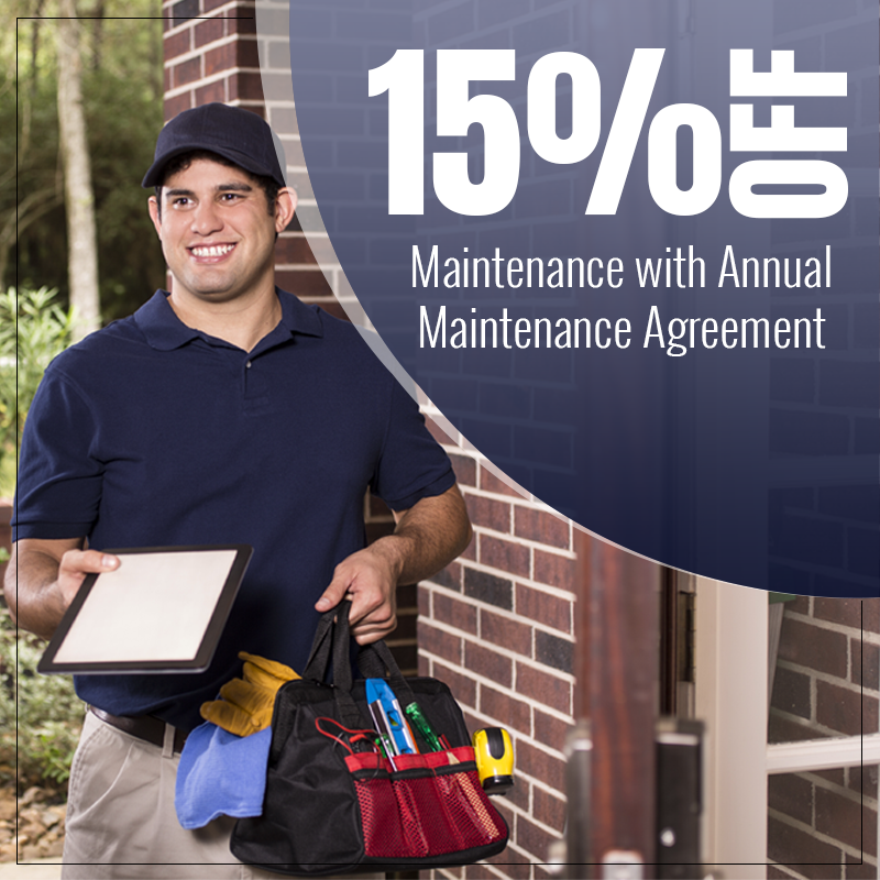 15% off Maintenance with Annual Maintenance Agreement